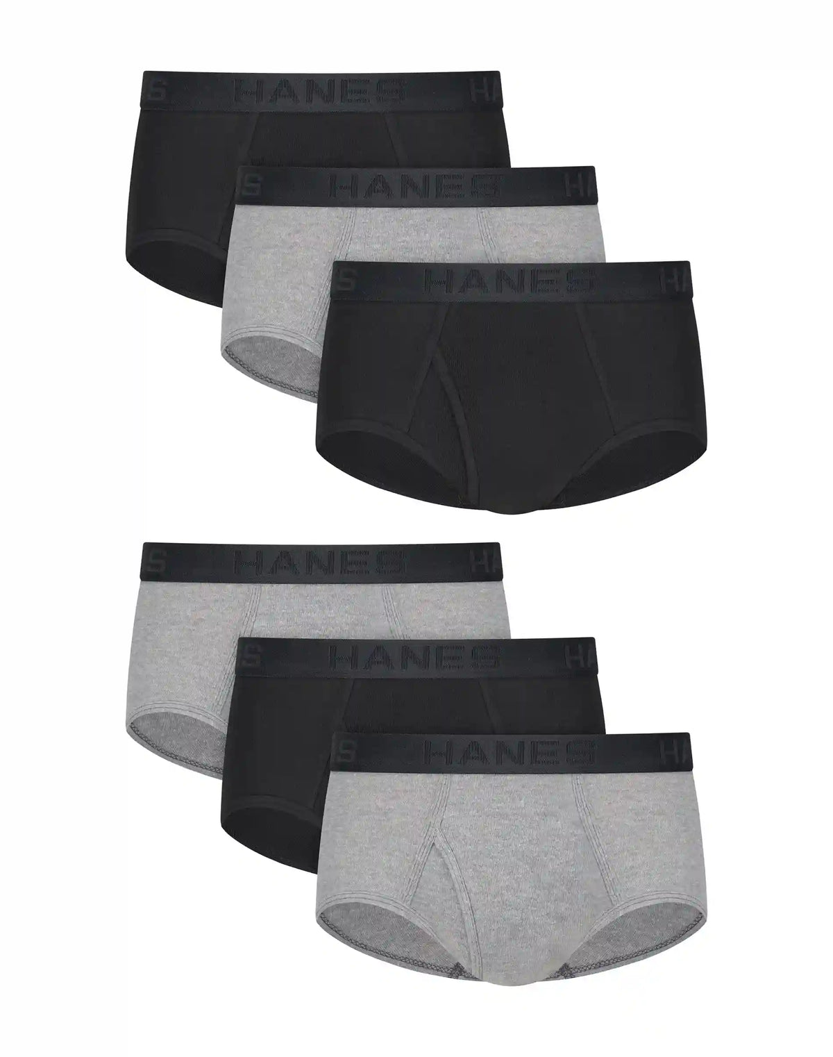 Hanes Ultimate Men's Underwear Briefs Pack - 6-Pack - ComfortSoft Cotton - Moisture-Wicking