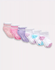 Hanes Pure Comfort Infant/Toddler Girls’ Ankle Socks, Organic Cotton, 6-Pairs