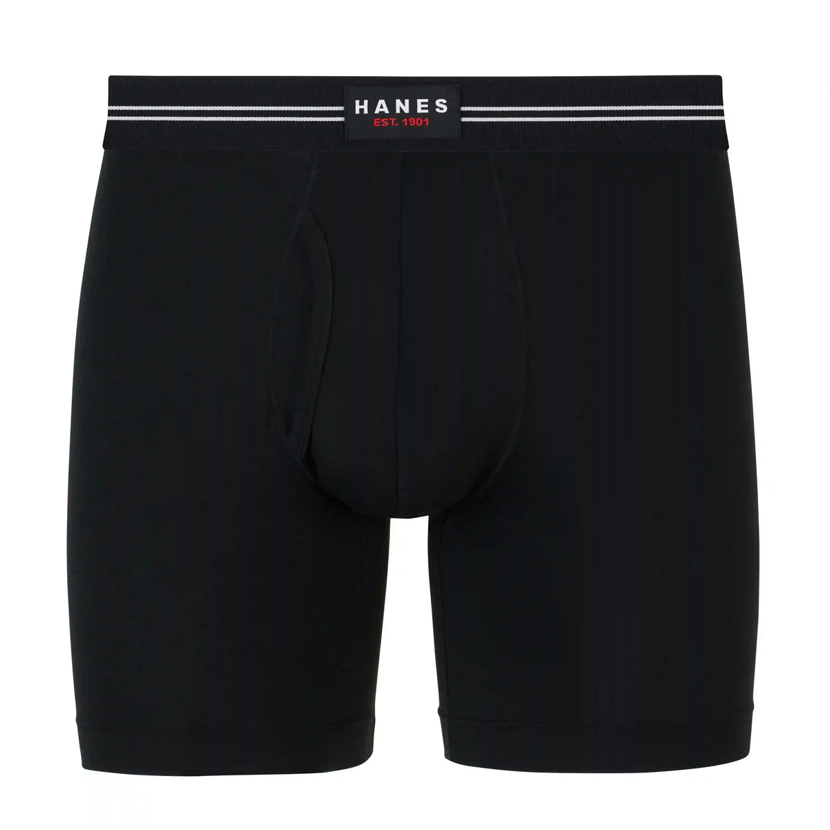 Hanes Perfect Flex Men's Boxer Brief Underwear, Lightweight & Breathable, Black, 1-Pack