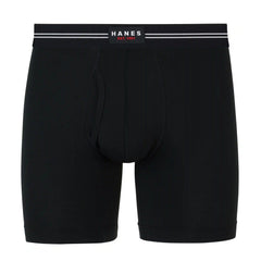 Hanes Perfect Flex Men's Boxer Brief Underwear, Lightweight & Breathable, Black, 1-Pack