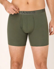 Hanes Ultimate Men's Boxer Briefs Pack - 3-Pack - Cotton-Stretch Underwear - Moisture-Wicking