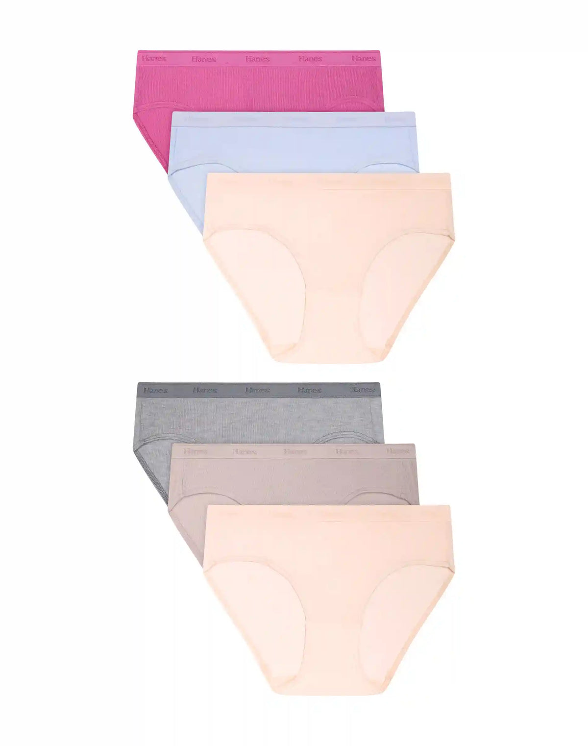 Hanes Originals SuperSoft Underwear Hipsters Pack, 6-Pack, Moisture-Wicking