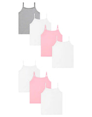 Hanes Girls' Tank Top Cami Pack, 7-Pack, Breathable Cotton Blend Tank