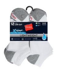 Hanes X-Temp Men's Lightweight Low Cut Socks, Shoe Sizes 6-12, 12-Pairs