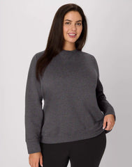 Hanes Just My Size EcoSmart Women's Fleece Sweatshirt, V-Notch (Plus Size)