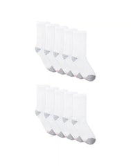 Hanes Women's Crew Socks Pack - 10-Pack - Cushioned - Moisture-Wicking - Shoe Sizes 8-12