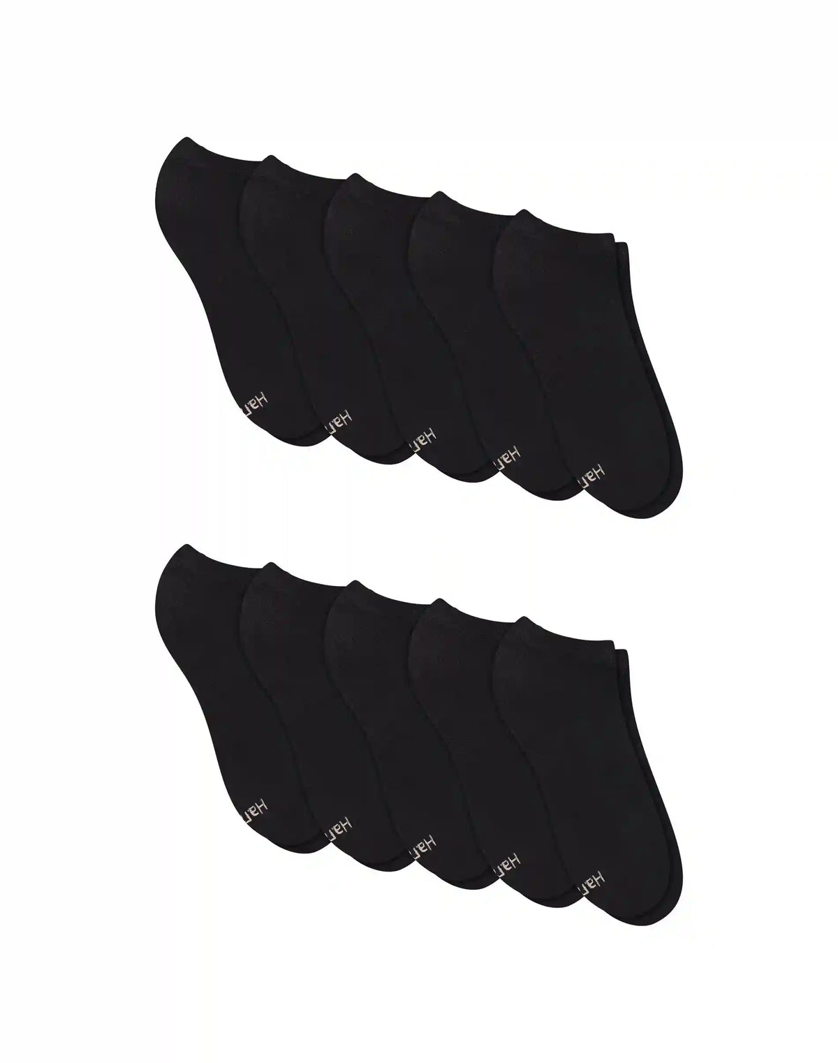 Hanes Women's Athletic Low Cut Socks, Full Sole Cushion, Extended Sizes, 10-Pairs