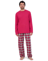 Hanes Men’s Flannel Pajama Set, Cotton Blend