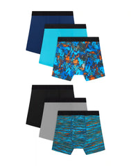 Hanes Originals SuperStretch Boys' Underwear Boxer Briefs Pack, 6-Pack, Lightweight Stretch, Multipack