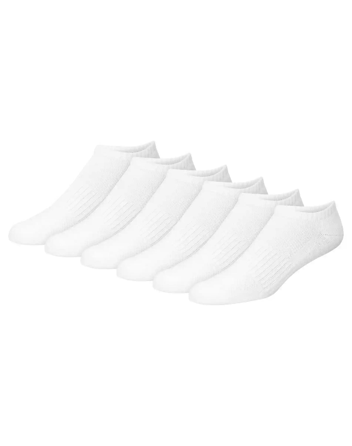 Hanes Men's Performance No Show Socks With Cushioned Heel & Toe, 6-Pack